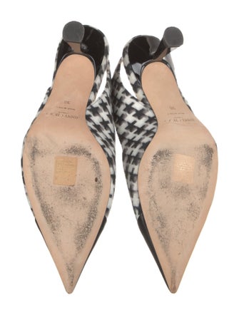 Jimmy Choo Houndstooth Print Cutout Accent Slingback Pumps