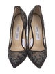 Jimmy Choo Suede Mesh Accents Pumps