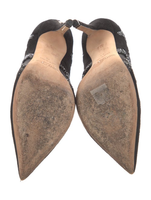 Jimmy Choo Suede Mesh Accents Pumps