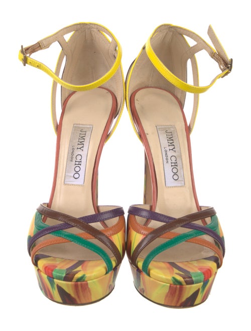 Jimmy Choo Leather Printed Sandals