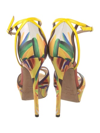 Jimmy Choo Leather Printed Sandals