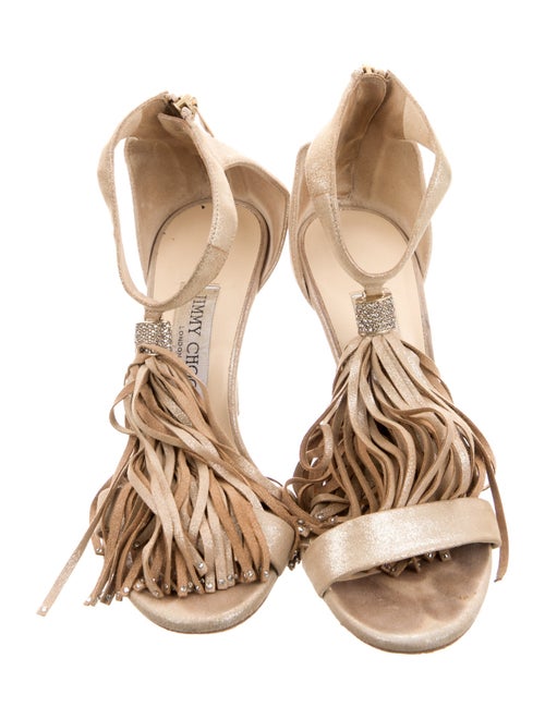 Jimmy Choo Suede Animal Print Sandals