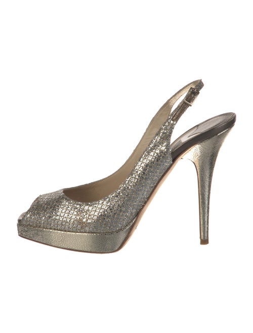 Jimmy Choo Glitter Glitter Accents Slingback Pumps