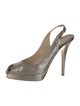 Jimmy Choo Glitter Glitter Accents Slingback Pumps