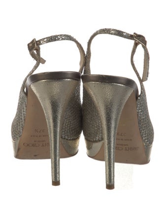 Jimmy Choo Glitter Glitter Accents Slingback Pumps