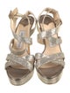 Jimmy Choo Glitter Animal Print Sandals