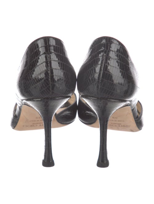 Jimmy Choo Embossed Leather Animal Print D'Orsay Pumps