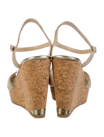 Jimmy Choo Suede Leather Trim Embellishment Slingback Pumps