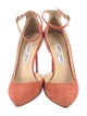 Jimmy Choo Suede Leather Trim Embellishment D'Orsay Pumps
