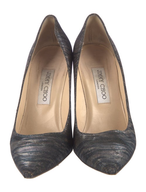 Jimmy Choo Printed Glitter Accents Pumps