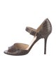 Jimmy Choo Embossed Leather Animal Print D'Orsay Pumps