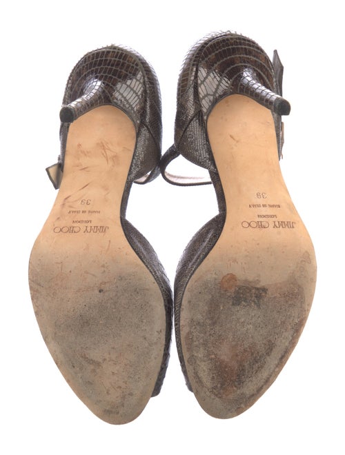 Jimmy Choo Embossed Leather Animal Print D'Orsay Pumps