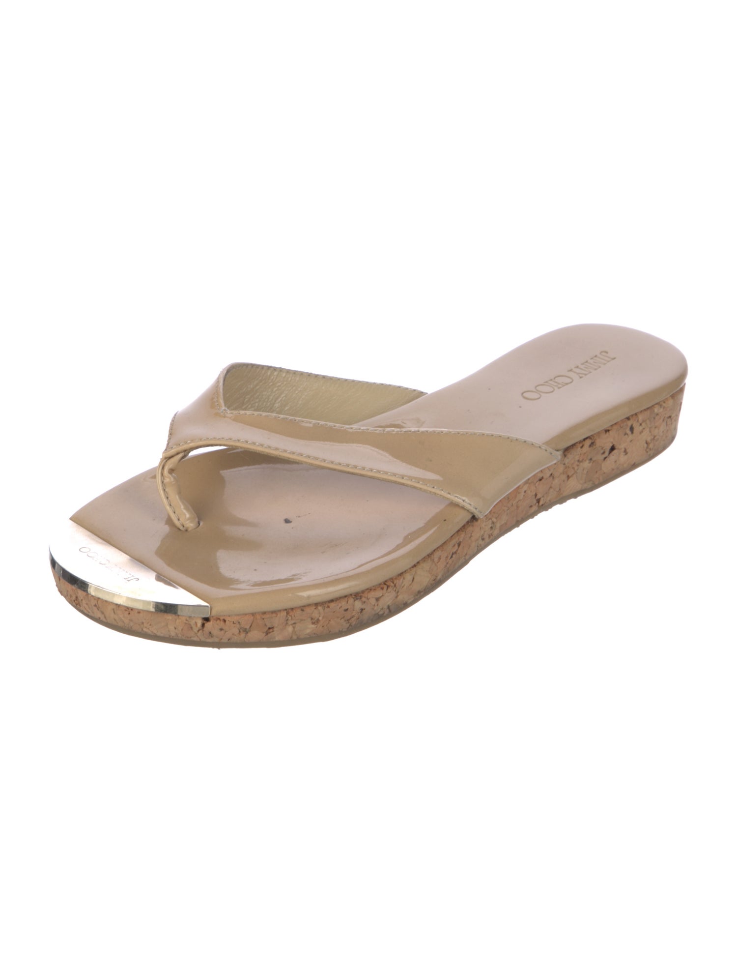 Jimmy Choo Patent Leather Flip Flops