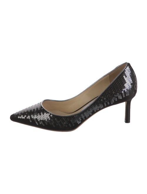 Jimmy Choo Satin Sequin Embellishments Pumps