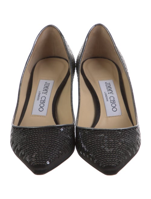 Jimmy Choo Satin Sequin Embellishments Pumps