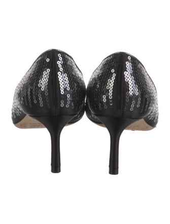 Jimmy Choo Satin Sequin Embellishments Pumps