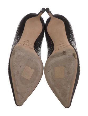 Jimmy Choo Satin Sequin Embellishments Pumps