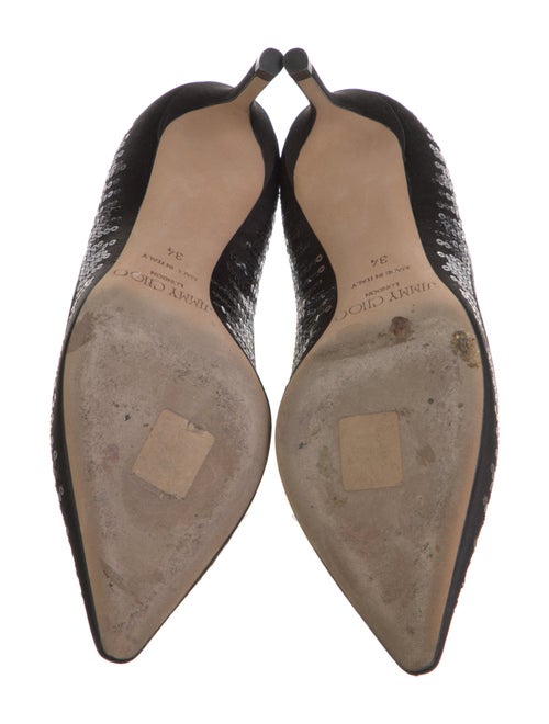 Jimmy Choo Satin Sequin Embellishments Pumps