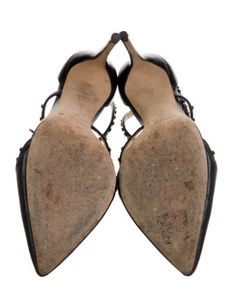 Jimmy Choo Leather Studded Accents D'Orsay Pumps