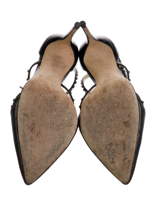 Jimmy Choo Leather Studded Accents D'Orsay Pumps