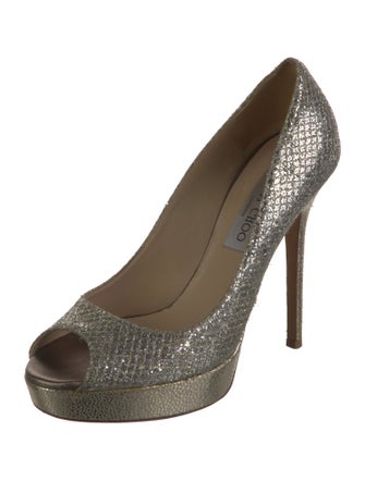 Jimmy Choo Glitter Glitter Accents Pumps