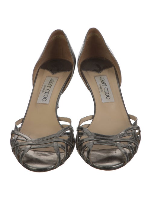 Jimmy Choo Leather Lasercut Accents Sandals