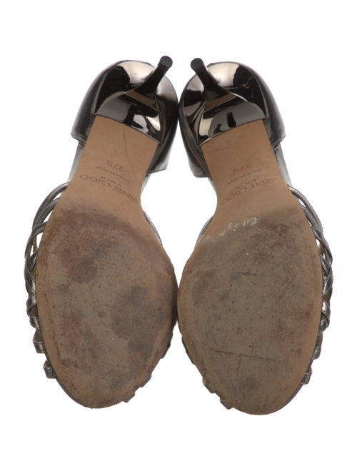 Jimmy Choo Leather Lasercut Accents Sandals