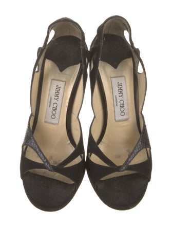 Jimmy Choo Suede Cutout Accent Sandals