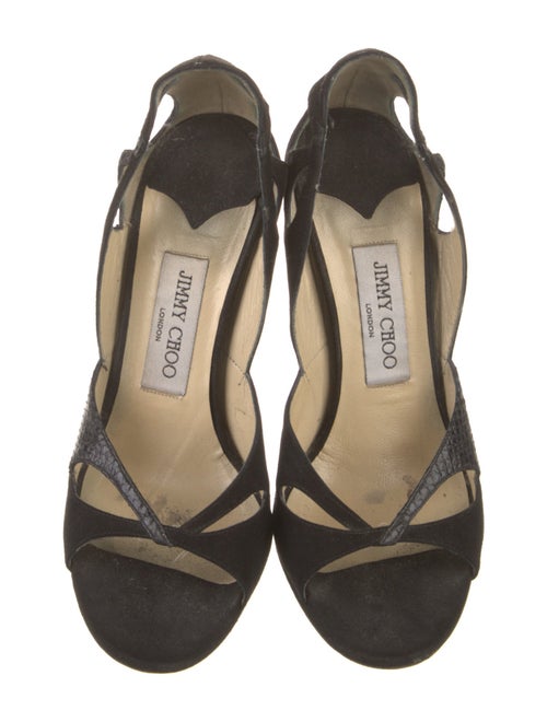 Jimmy Choo Suede Cutout Accent Sandals