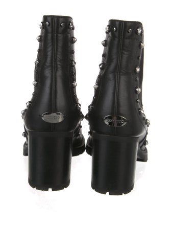 Jimmy Choo Faux Pearl Accents Leather Chelsea Boots