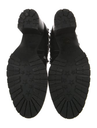 Jimmy Choo Faux Pearl Accents Leather Chelsea Boots