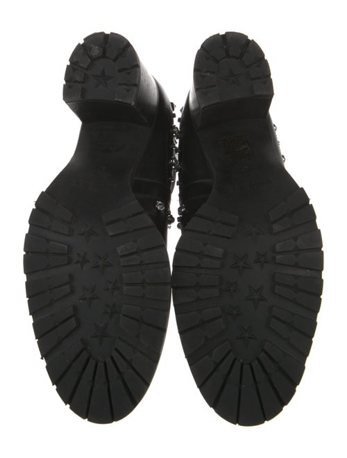 Jimmy Choo Faux Pearl Accents Leather Chelsea Boots