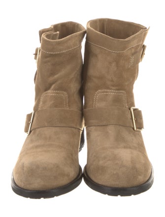 Jimmy Choo Suede Moto Boots