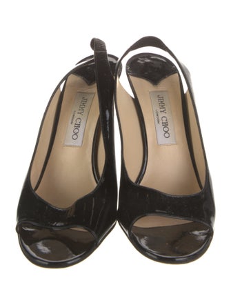 Jimmy Choo Patent Leather Slingback Sandals