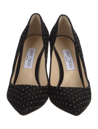Jimmy Choo Velvet Glitter Accents Pumps