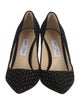 Jimmy Choo Velvet Glitter Accents Pumps