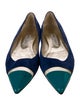 Jimmy Choo Suede Colorblock Pattern Ballet Flats