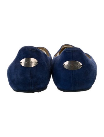 Jimmy Choo Suede Colorblock Pattern Ballet Flats