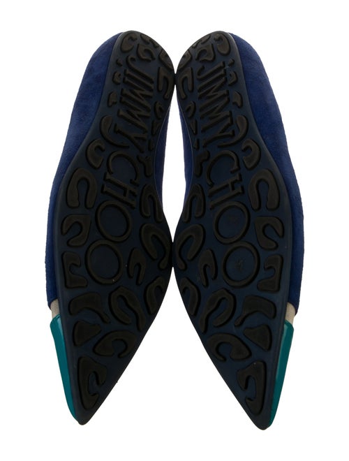 Jimmy Choo Suede Colorblock Pattern Ballet Flats