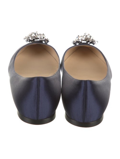 Jimmy Choo Satin Crystal Embellishments Flats