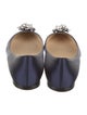 Jimmy Choo Satin Crystal Embellishments Flats