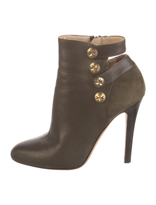 Jimmy Choo Leather Cutout Accent Boots