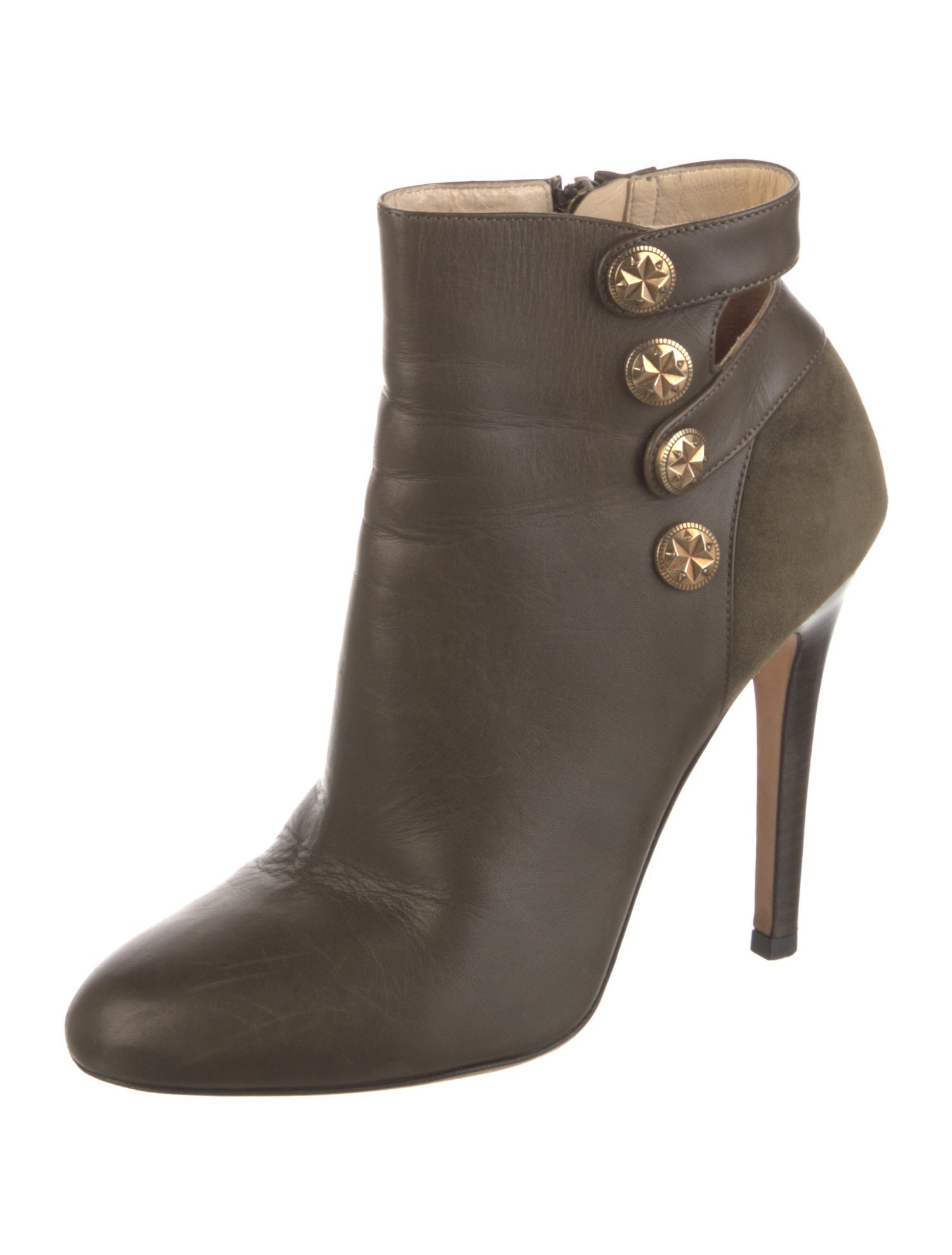 Jimmy Choo Leather Cutout Accent Boots