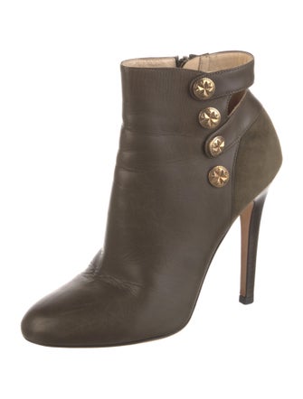 Jimmy Choo Leather Cutout Accent Boots