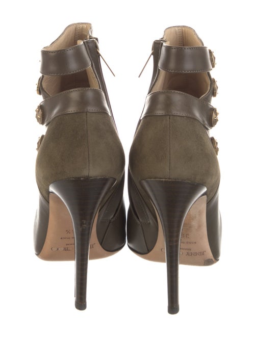 Jimmy Choo Leather Cutout Accent Boots