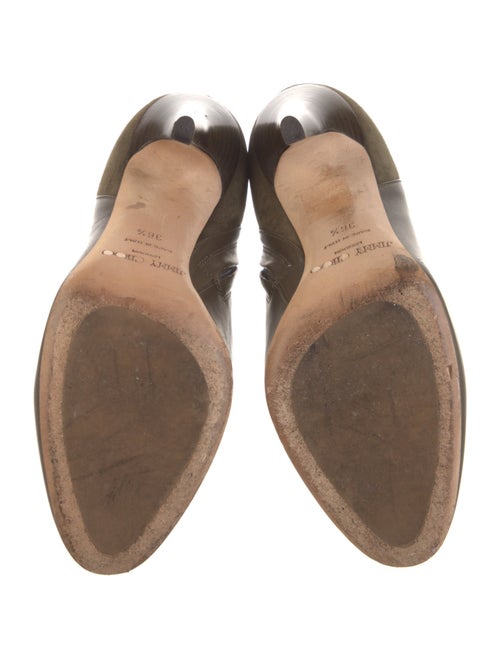 Jimmy Choo Leather Cutout Accent Boots