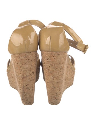 Jimmy Choo Patent Leather T-Strap Sandals