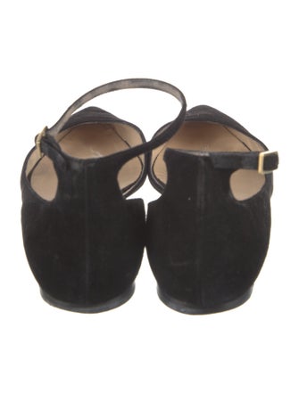 Jimmy Choo Suede Cutout Accent D'Orsay Flats