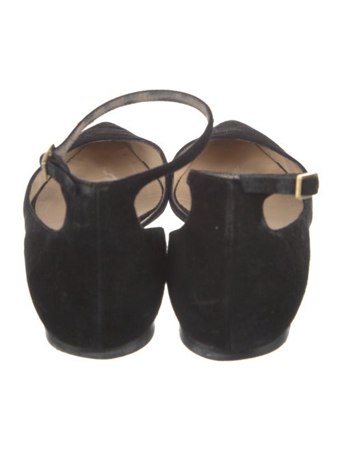 Jimmy Choo Suede Cutout Accent D'Orsay Flats