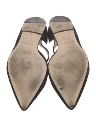 Jimmy Choo Suede Cutout Accent D'Orsay Flats